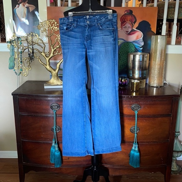7 For All Mankind Denim - 7 for all mankind wide leg flare leg jeans 29